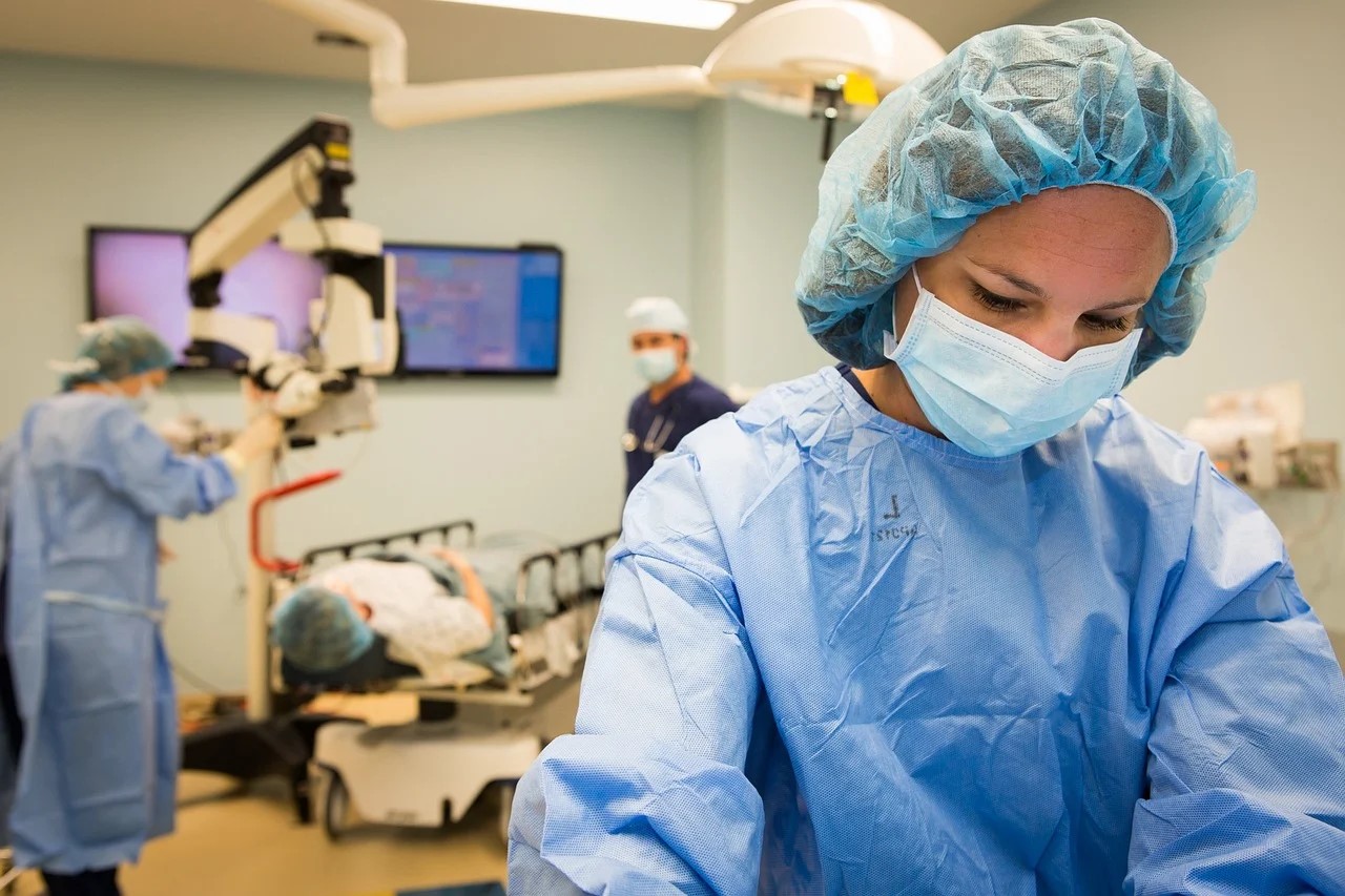Hospital Medical Staff Using Healthcare IT Equipment
