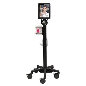 Mov-it Telesitter Roll Stand, front view speaker and tablet